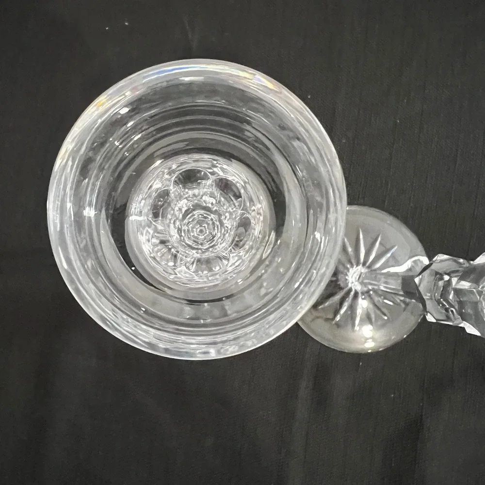 Rogaska Gallia Crystal Candlestick Holders Set of 2 Starburst Base 8.25 Inch